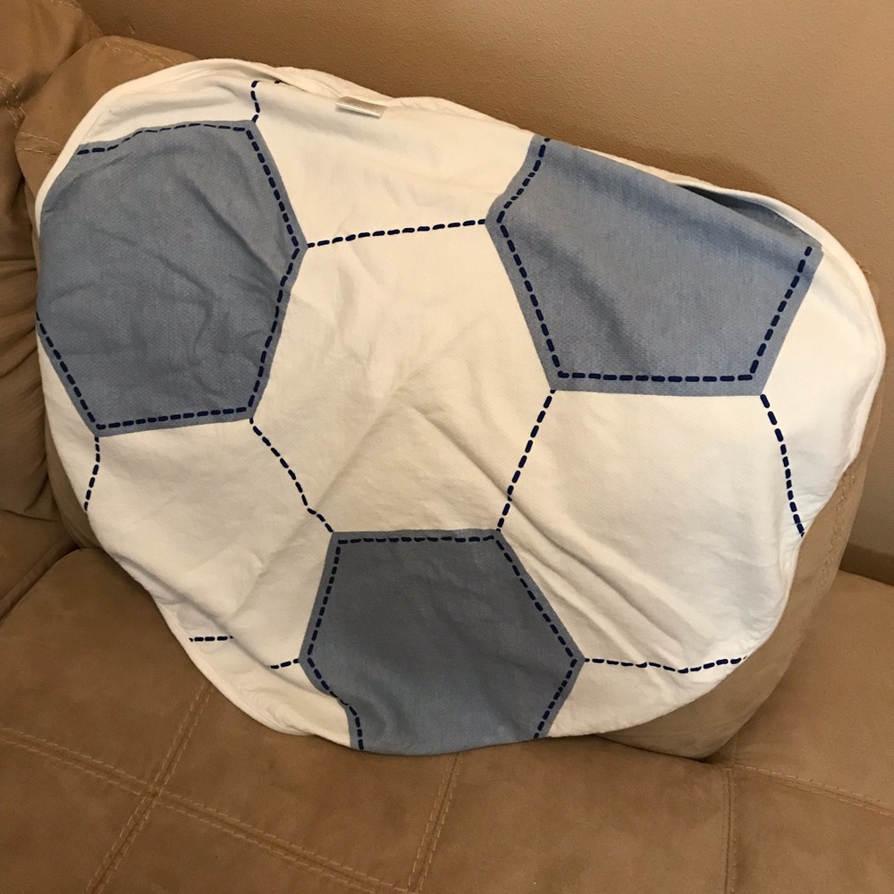 Soccer ball circle baby blanket